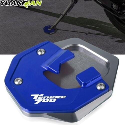 For YAMAHA TENERE 700 Tenere700 2019-2020 Motorcycle Accessories CNC Aluminum Kickstand Sidestand Stand Extension Enlarger Pad