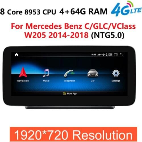 Android 10.0 8Core 4G+64G Car radio multimedia Player GPS Navi for Mercedes Benz 2016 2017 2018 C/GLC/V Class W639 NTG 5.0 4GLTE