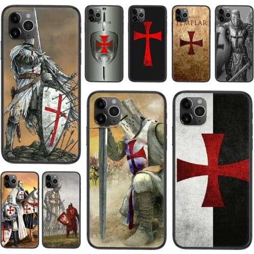 Black Shell Luxury Bumper Pretty Templar Knight Cross For Huawei Honor 10X Lite Case V40 Lite Play 5T 20 9S 9C 9X Incible