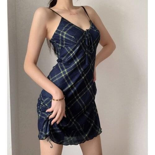 Модные платья в клетку Combhasaki China At AliExpress