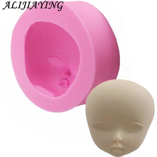 Baby Face chocolate silicone mold for cake decorating tools Girl Head Polymer Clay Resin Candy Super Sculpey D0673