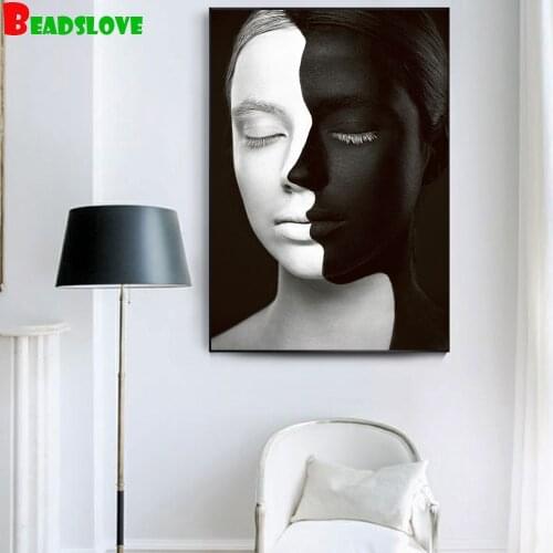 DIY Diamond Painting Modern Abstract Girl Make Up Full Square Round Cross Stitch Diamond embroidery Woman Pattern Home Gift