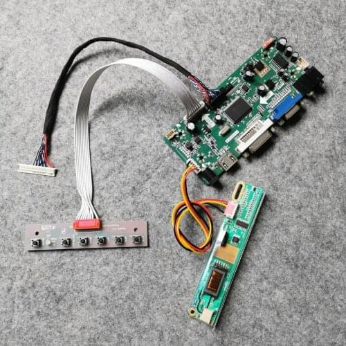 For LTN141AT02/LTN141AT03/LTN141AT07/LTN141AT13 screen 1280*800 VGA DVI DIY kit M.NT68676 30-Pin LVDS LCD drive board 1CCFL