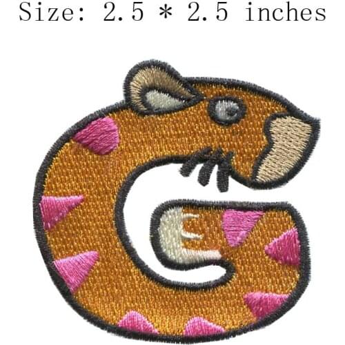 Fish G 2.5"wide DIY new fonts embroidery patch for figure/beard/fish eyes