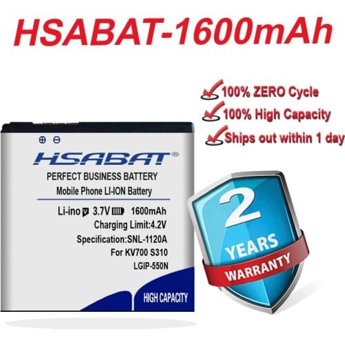 HSABAT Newest 1600mAh battery for LG LGIP-550N KV700 S310 GD510 GD880 mini free shipping