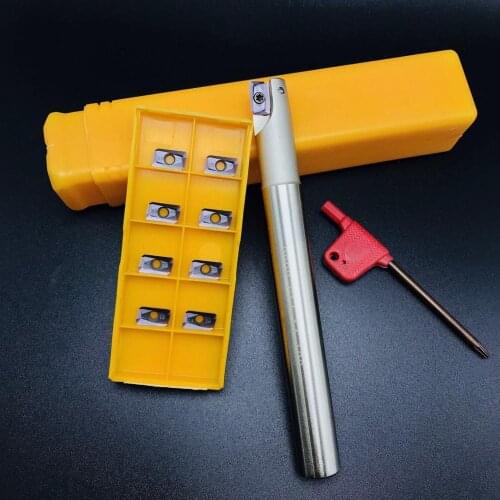 1PCS BAP300R C14-14-150-2T HSS inner diameter indexable shoulder milling cutter bar + 10PCS APMT1135 lathe tool CNC cutter