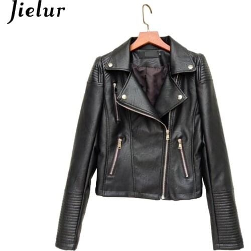 Женские модные кожаные куртки Jielur China At AliExpress