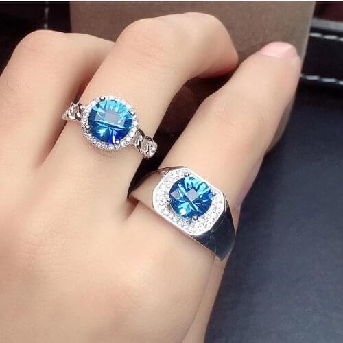 Lover Ring 100% Natural and Real Topaz ring 925 sterling silver Fine jewelry For Lover