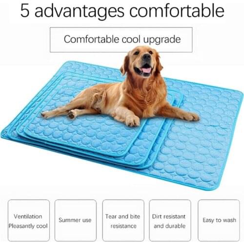 Cooling Mat Pet Dog Cat Puppy Bed Pad Indoor Cushion Fiber Dogs Cat Blanket Sofa Breathable Moisture-Proof Cushion Pet Mats