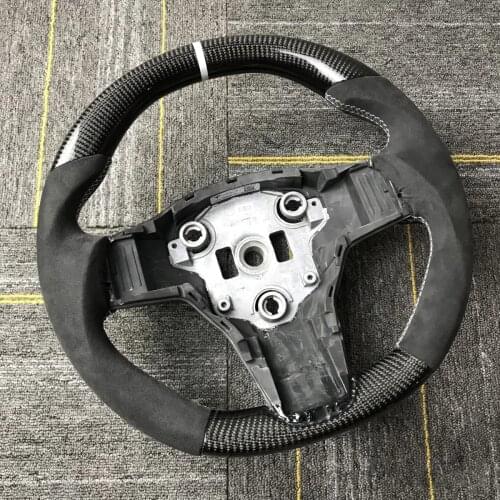 Replacement Black Carbon Fiber Steering Wheel For Tesla Model 3 2017-2020 Model Y Car Accessories Customize Stylish Cover Trim