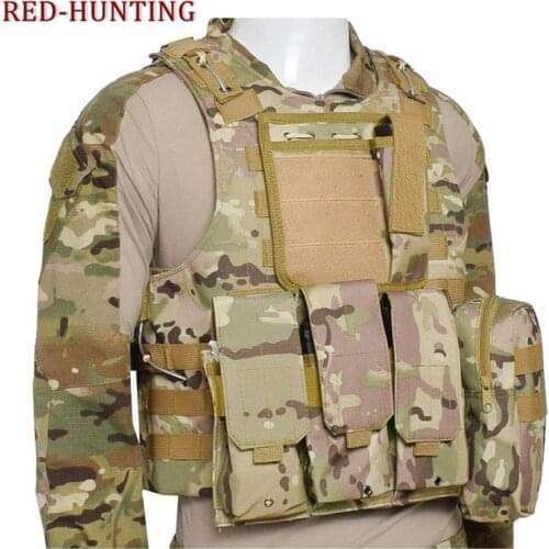 Multicam USMC Airsoft Tactical Military Molle Combat Assault Plate Carrier Vest Tactical Vest CS outdoor clothing Hunting vest