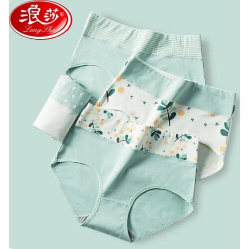 Plus Size 4XL High Waist Women Panties Comfort Cotton Cute Print Ladies Underwear Seamless Briefs Female Breathable Lingerie