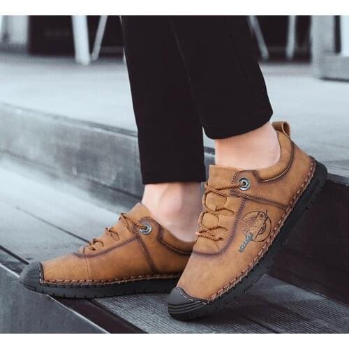 Famous Designer Genuine Leather Men Casual Shoes Male Shoes Adult Fashion Mens Leather Shoes Warm Men Shoes Zapatos Roman shoes