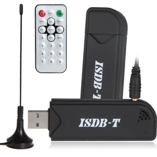 TV/48.25 -863.25 MHz Mini ISDB-T Digital TV Stick Video Recorder USB TV Receiver + Remote Control