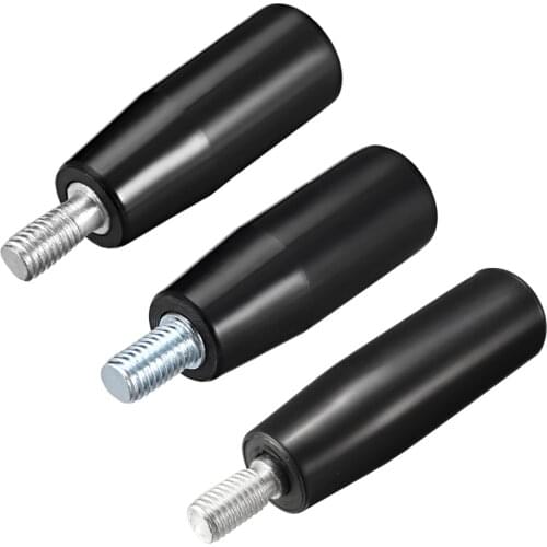 Uxcell 1-10pcs Revolving Handwheel Machine Handle M6/8/10 Male Threaded Stem for Milling Machine Zinc Plated