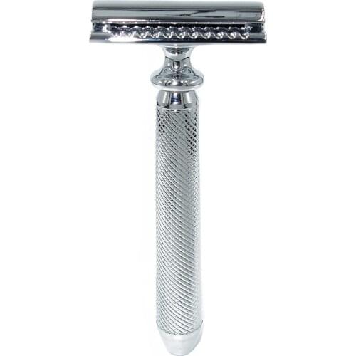 WLONG High Quality New Design Double Edges Safety Razor Mens Grooming Tool Beard Shaving Kit with Aluminium Alloy Handle Holder