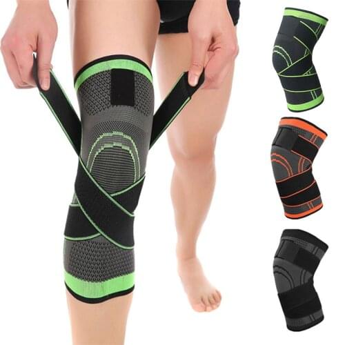 1 Pc Knee Support Protector Kneepad Kneecap Knee Pads Pressurized Elastic Brace Belt for Running Basketball Volleyball Joelhei