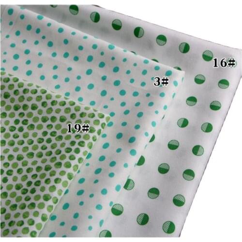 1 Yard Blue Green Fresh Polka Dots Prints Cotton Fabrics 100% Tissue Patchwork Plain Cloth for Sewing Clothing Dress DIY Materia