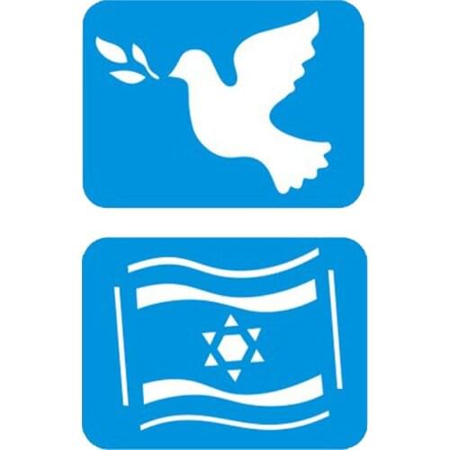 10Pcs/set Peace Pigeon Shape Cake Decorating Tool Stencils for DIY Scrapbooking Plastic Cake Mold Baking Tools Cake Tools