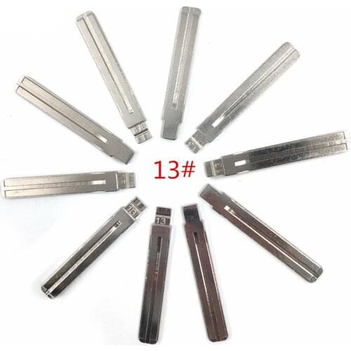 10pcs/lot Type 13# Metal Blank Uncut Flip KEYDIY/VVDI/JMD Remote Key Blade