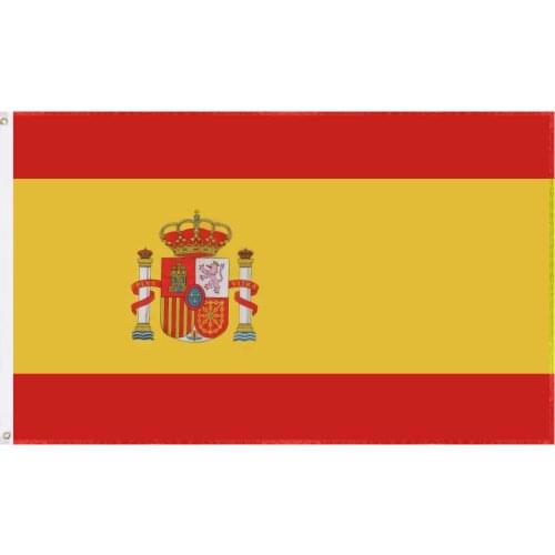 JiaHao 100% Polyester High Quality Wholesale Stock 3x5ft Spain Flag