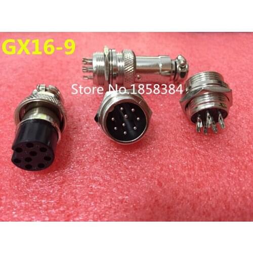 20pcs=10pair Male & Female Diameter 16mm Wire Panel Connector GX16 9P GX16-9 M16 circular connector Socket Plug