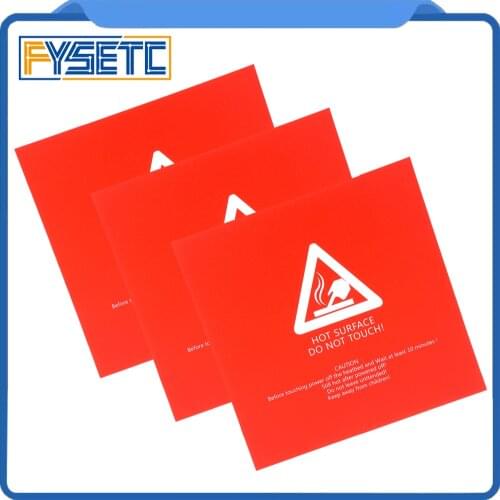 4pcs 220x220mm Red Frosted Heated bed For Wanhao i3 Anet A8 A6 Ender-3 Sticker Build Sheet build plate tape with 3M Backing