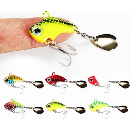 1Pcs Rotating Metal VIB vibration Bait Spinner Spoon Fishing Lures 7g 10g 20g Jigs Trout Winter Fishing Hard Baits Tackle Pesca