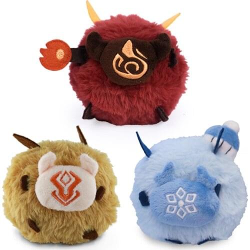 Anime Plush Toys From Kids New Game Genshin Impact Cosplay Props Project Tcho-Tcho Keychain Christmas Pendant Accessories Gifts
