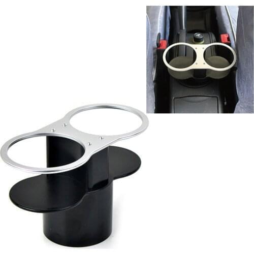 Car Cup Holder Double Holes Car Drink Water Bottle Beverages Coffee Mount Stand Organizer In the Car Black Auto Supplies