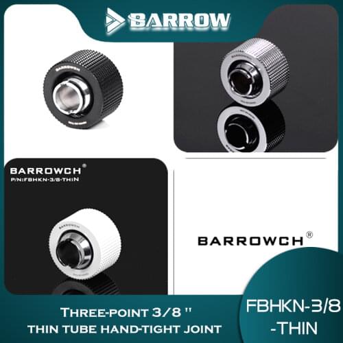 Barrowch Three-point 3/8 "thin tube hand-tight joint 3/8" thick tube Compression Fitting FBHKN-3/8