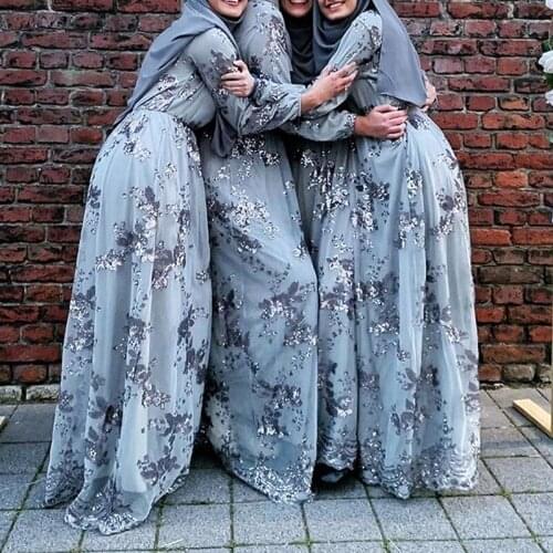 Sequin Abaya Dubai Turkish Dresses Muslim Dress Abayas For Women Hijab Dress Kaftan Turkey Islamic Clothing Caftan Maroc Omani