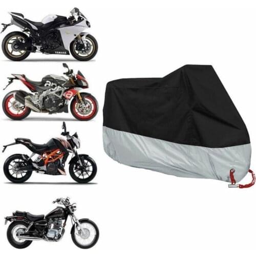 Black Design Waterproof Motorcycle Covers Motors Dust Rain Snow UV Protector Cover Indoor Outdoor XXL