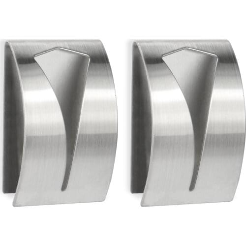 2pc Stainless Steel Towel Holders Hook Towel Rail Bar Rack Bar Shelf Tissue Paper Holder Toothbrush Holder Bathroom Accessories