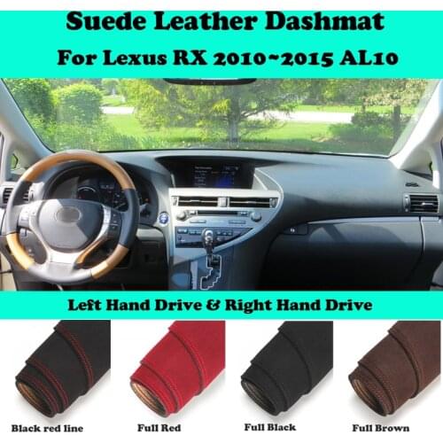 For Lexus RX 2010~2015 AL10 RX270 RX350 RX450 Suede Leather Dashmat Dashboard Cover Pad Dash Mat Carpet Car-Styling Accessories