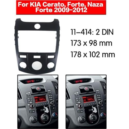 Double Din Fascia For KIA Cerato (TD) Forte (TD) Naza Forte Radio DVD Stereo Panel Dash Mounting Installation Trim top 11-414