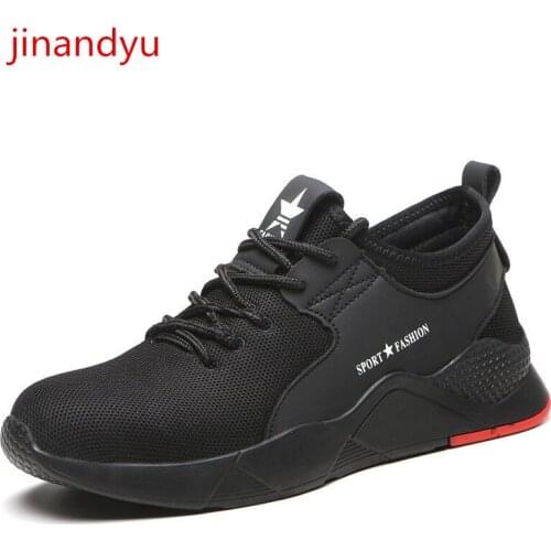 Breathable Work Safety Boots Steel Toe Shoes Outdoor Safty Shoes Man Construction Protective Work Boots Anti Smash Anti Piercing