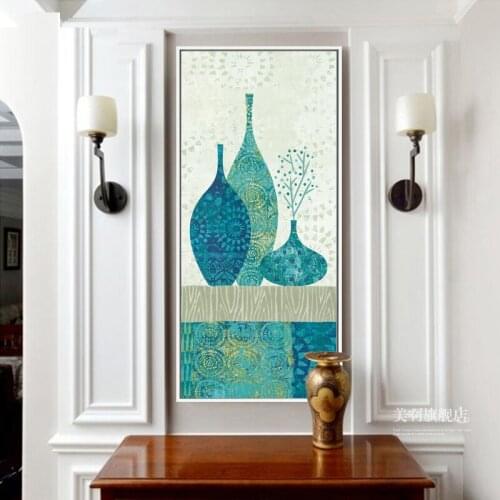 EECAMAIL New 5D Diamond Painting Vertical Porch Vase Diamond Embroidered Full Diamond Living Room Simple Modern Painting Home