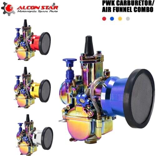 Alconstar- 21/24/26/28/30/32/34mm 2/4T Keihin PWK Carburetor Carb With wind Cup For Scooter Dirt Bike Moped ATV 90-400CC Racing