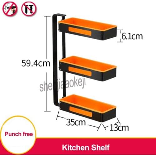 Kitchen Shelf Corner Rotation Spice Rack Multi-purpose Storage Rack Space Home Storage Collecte Appliances 1pc