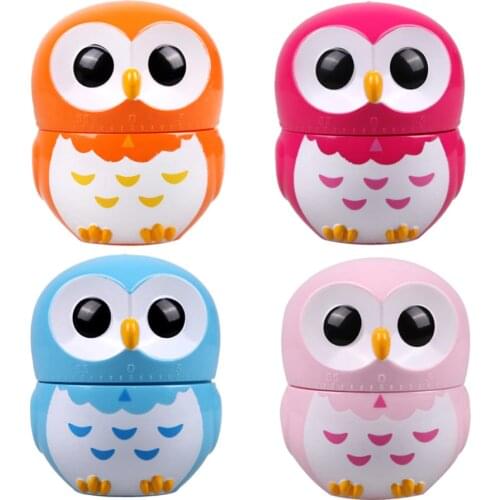 Lovely Cartoon Owl Mechanical Kitchen Timer 60 Minutes Cooking Timer Alarm Counter Reminder Useful Kitchen Cooking Accessories