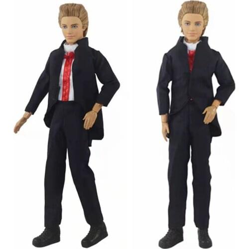 11.5" Mens Coat Jacket Jumpsuit for Ken Boy Doll Clothes Suit Gown Outfit for Barbie Boyfriend Ken Clothes Male 1/6 Accessories