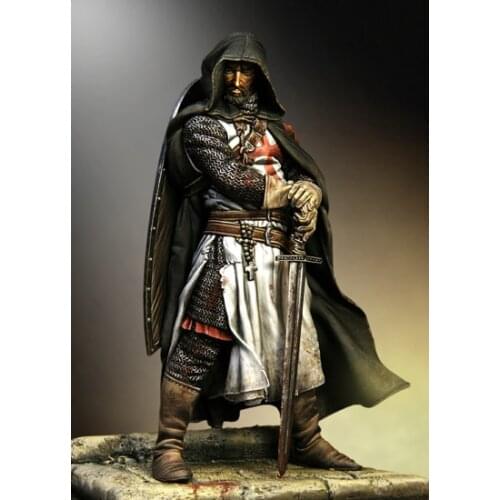 Resin Figure Model Kit Unassambled 1/18 90mm Templar Sergeant, XIII century 90 mm Unpainted collect Figure Building Kit