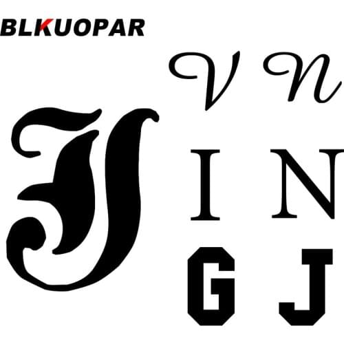 BLKUOPAR for Letter Old English Art Car Stickers Waterproof Decals JTR Creative JDM Assessoires Sunscreen Vehicle Trunk Decor
