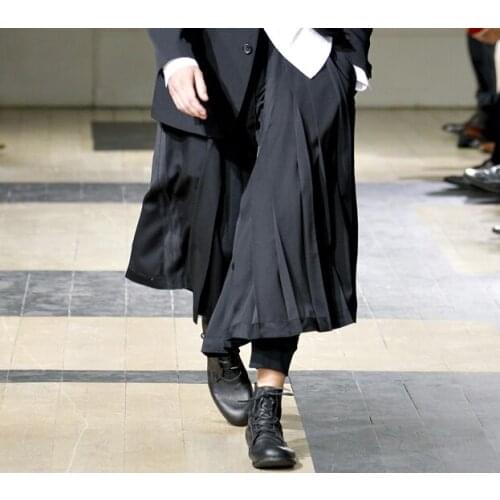 Customized NEW Mens clothing GD fashion modern fancywork Hair Stylist Ultra - loose nine - point pants plus size costumes