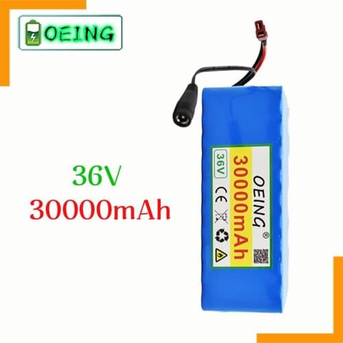 NEWEST 36V 10S4P 30Ah 500W high capacity 42V 18650 lithium battery pack 30000mAh electric bicycle scooter with BMS XT60 Plug