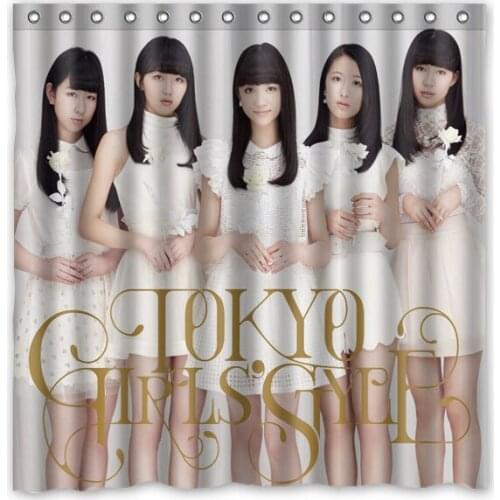 New TOKYO GIRLS' STYLE Pattern Showerproof Polyester Bath Curtains High Quality Waterproof Shower Curtain 71*71 inch