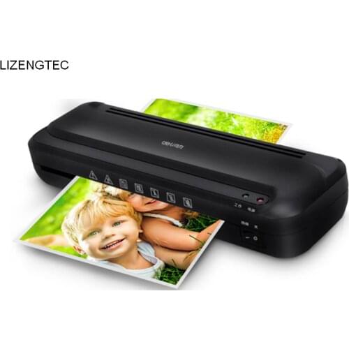 Free Shipping LIZENGTEC New Professional Office Hot Fast Warm-Up Low Noise Roll Laminator Machine for A4 Paper Document Photo