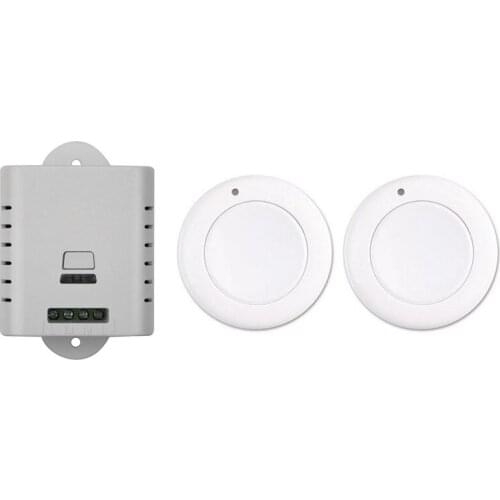 New AC85V 110V 120V 220V 250V 1CH Wireless Remote Control Switch System Receiver & 2*White wall Panel Sticky Remote