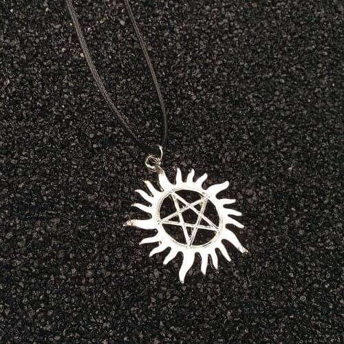New Design Pentagram Sun Supernatural Evil Force Badge Pendant Necklace Classical Mysterious Pattern Jewelry Accessories